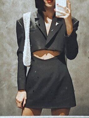 Zara Cut Out Blazer Mini Dress